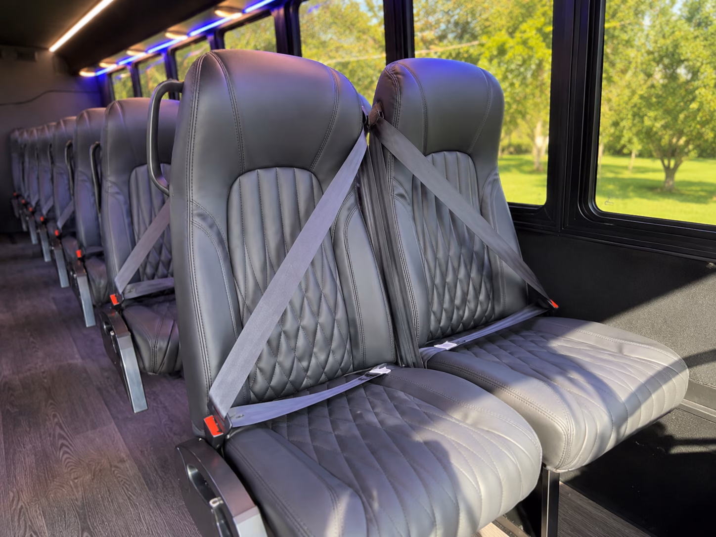 ontario 20 passenger minibus inside