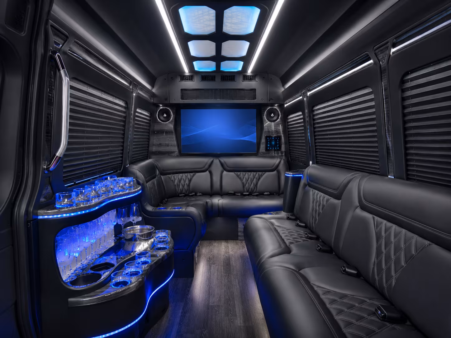ontario 40 passenger party bus inside