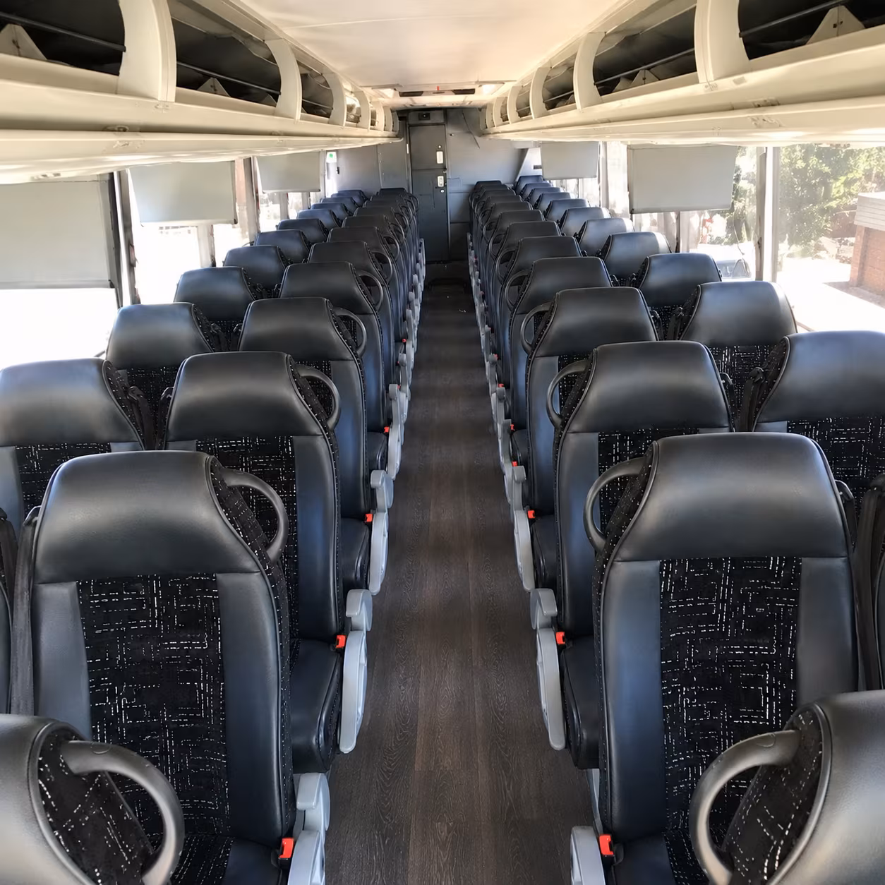 ontario 56 passenger charter bus inside