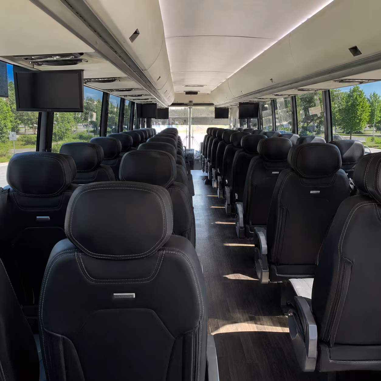 ontario 56 passenger charter bus interior
