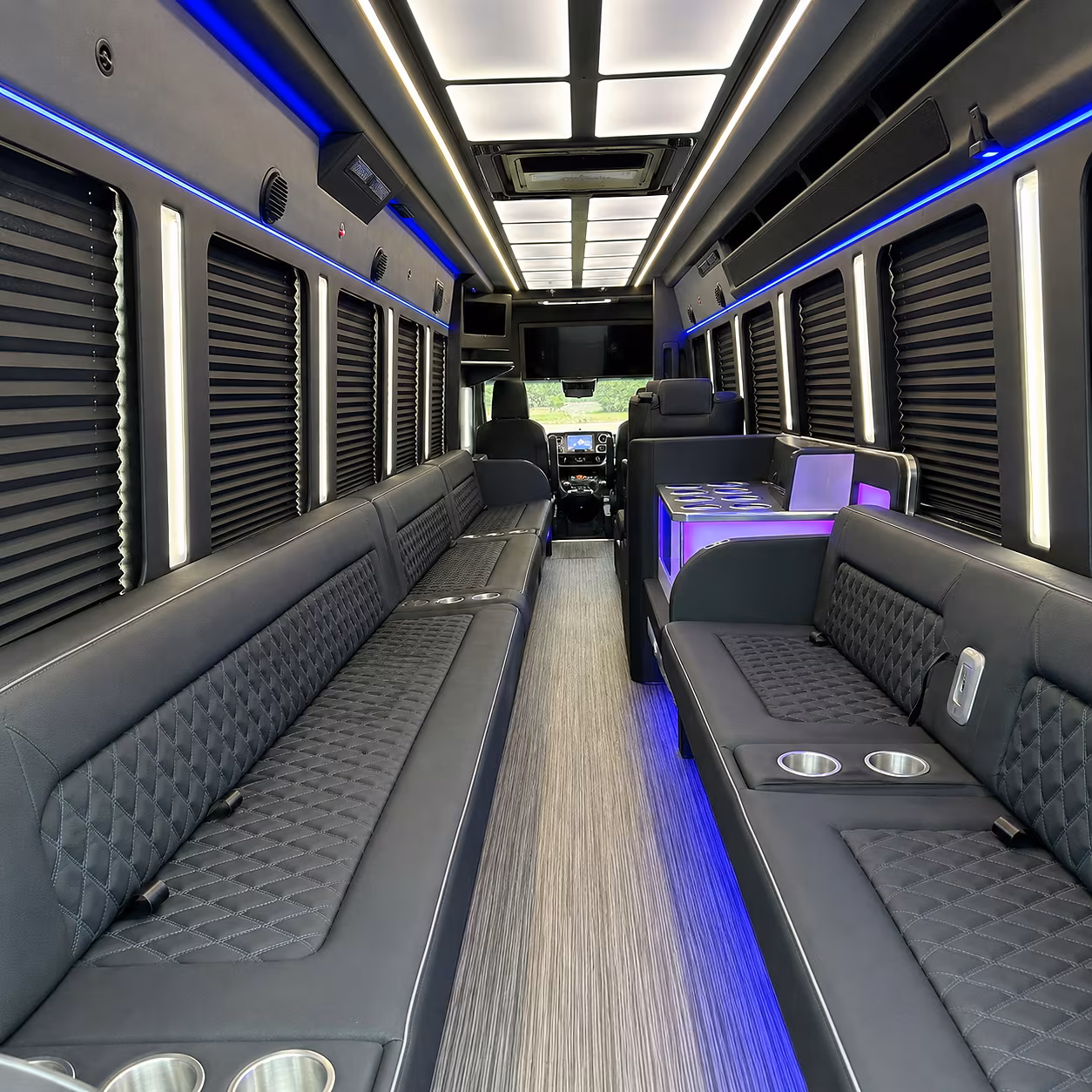 ontario party bus rental interior